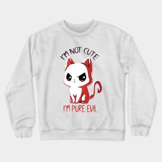 Pure evil cat Crewneck Sweatshirt by BCB